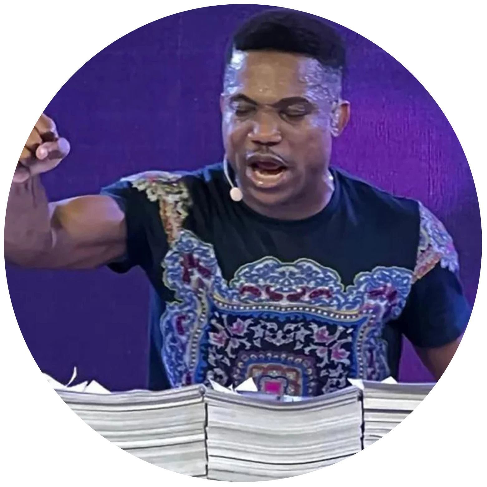 Pastor Jerry Eze leading prayers